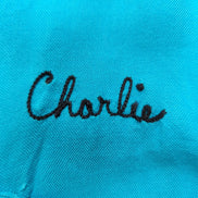 Chemise hawaïenne The Suringster L bleue brodée 100% soie manches courtes