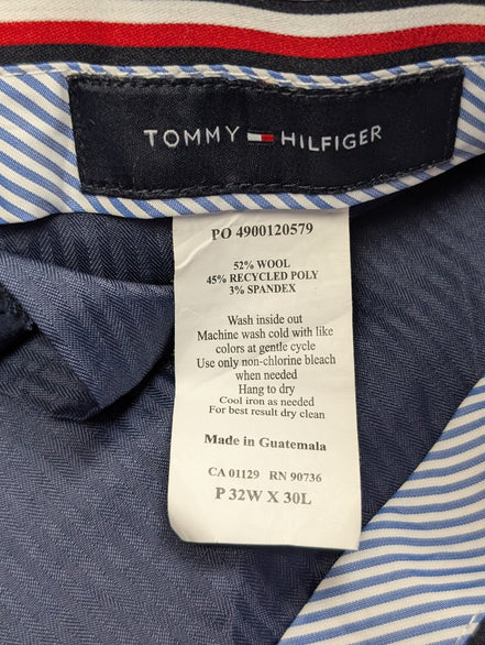 Pantalon de costume Tommy Hilfiger stretch bleu marine taille W32xL30 FR42