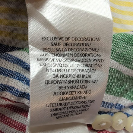 Chemise Polo Ralph Lauren XXL Lin Rayures Multicolores Classic Fit QR Code