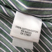 Chemise Banana Republic XL XXL Verte Rayures Blanches manches longues