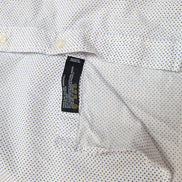 Chemise Nautica M Blanche Micro Pois Manches Longues 15½ Excellent État