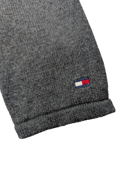 Gilet Femme Tommy Hilfiger Gris - Col Rond & Boutons - Taille L