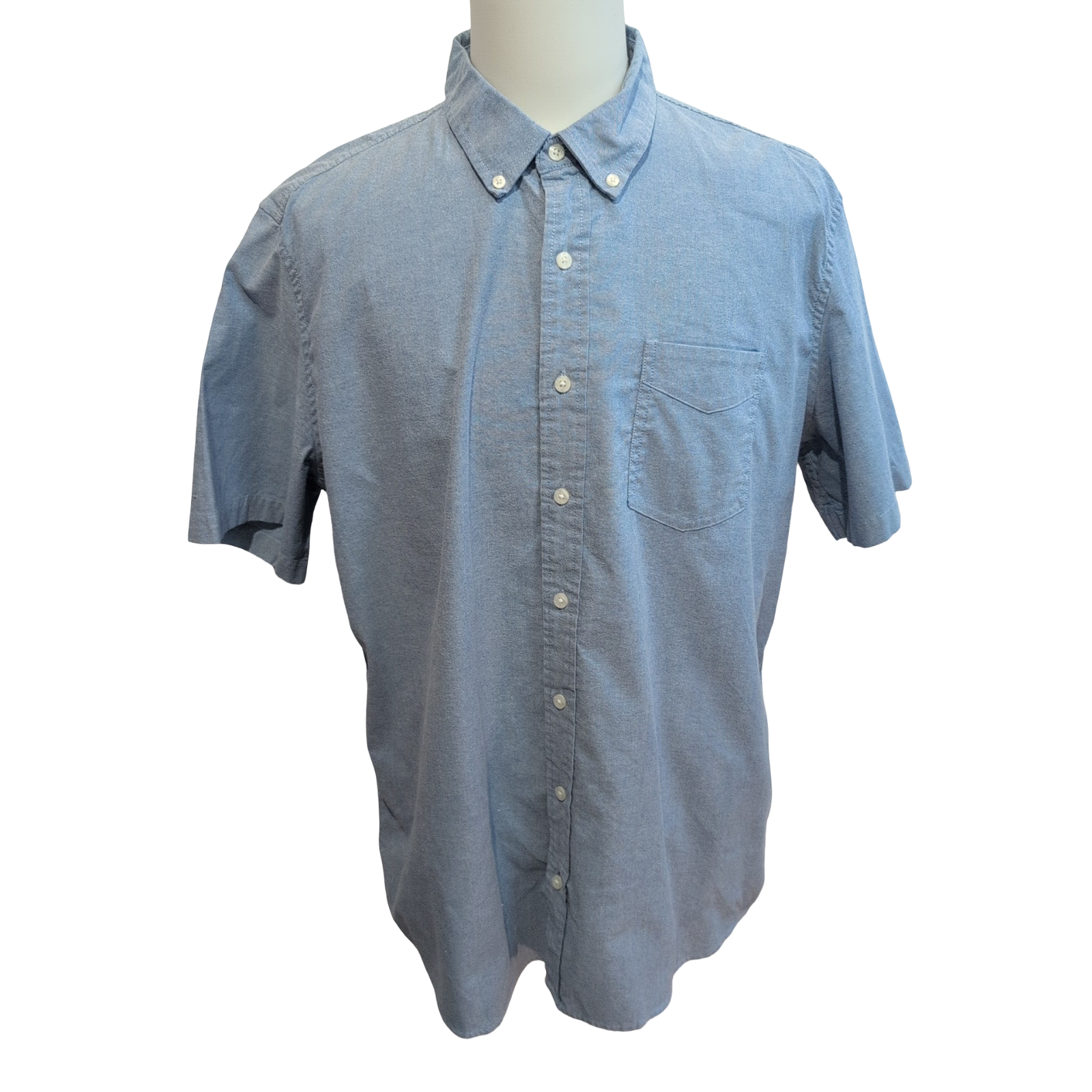 Chemise L.L. BEAN Homme XL Tall Bleu Clair Manches Courtes Poche