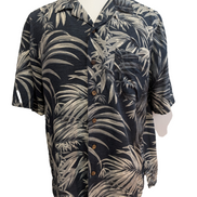 Chemise Hawaïenne Havana Jack's Café 100% Soie - Vert Foncé - Taille L