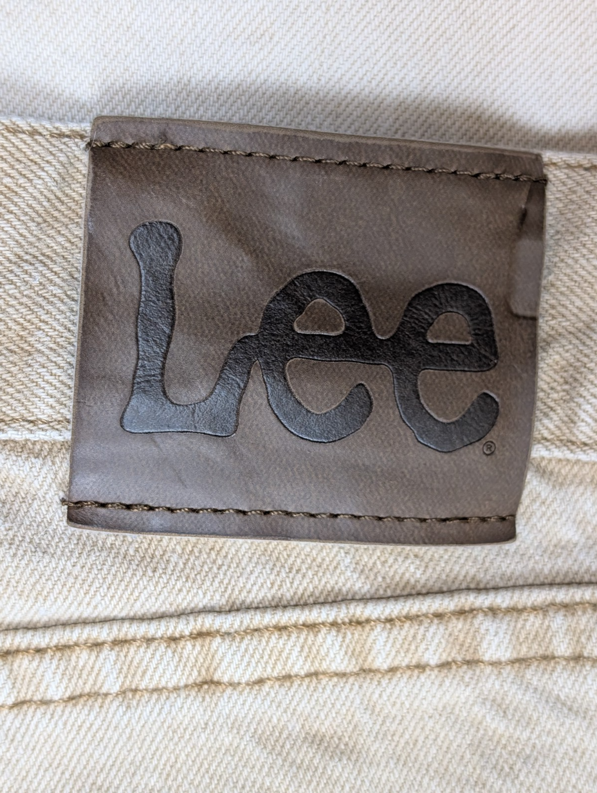Jean Lee Vintage Regular Fit Homme W33 L32 Marron Clair Denim Patiné Classic
