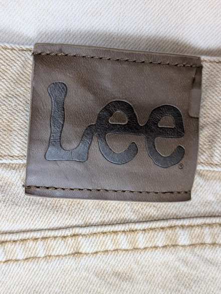 Jean Lee Vintage Regular Fit Homme W33 L32 Marron Clair Denim Patiné Classic