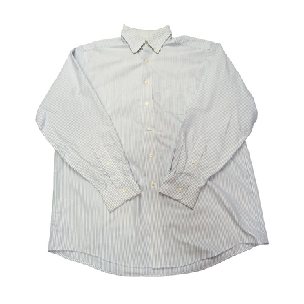 Chemise L.L. Bean à rayures bleues taille L #118e