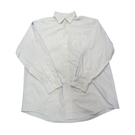 Chemise L.L. Bean à rayures bleues taille L #118e
