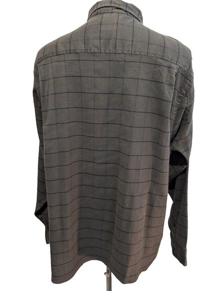 Chemise LEVI'S Commuter Flanelle Kaki & Noir Manches Longues - Taille XXL