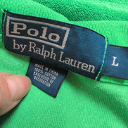 Polo Ralph Lauren Homme L Vert Clair Logo Orange Polo Manches Courtes