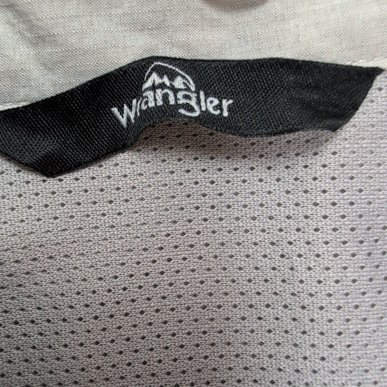 Chemise Wrangler Manche Courte Crème Nylon Taille L Deux Poches