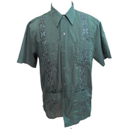 Chemise Hawaïenne Haband Guayabera Vintage L Made in Korea 4 Poches