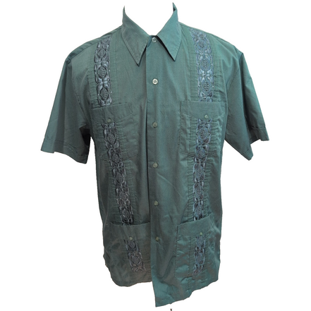 Chemise Hawaïenne Haband Guayabera Vintage L Made in Korea 4 Poches