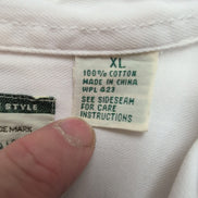 Chemise LEVI'S Homme XL Blanche en Jean Manches Longues Poches