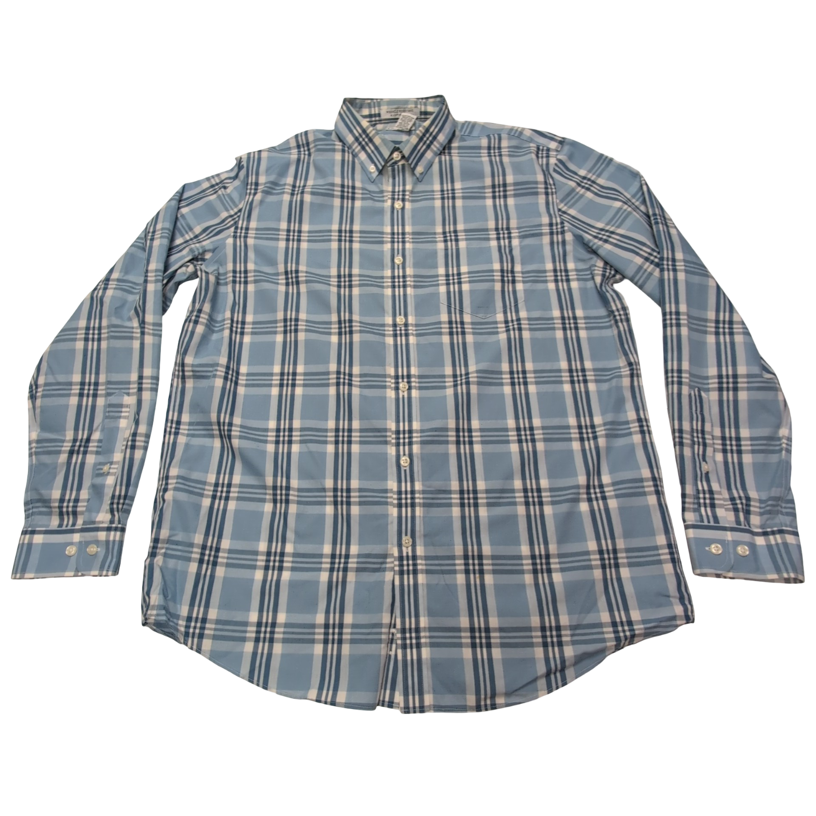 Chemise L.L Bean bleue à carreaux taille L #124e
