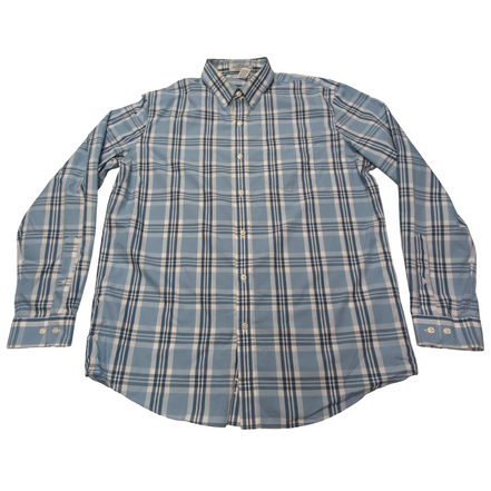 Chemise L.L Bean bleue à carreaux taille L #124e