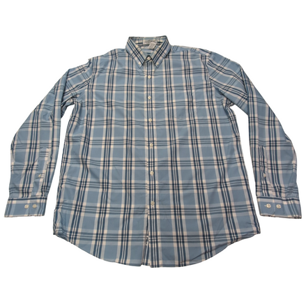Chemise L.L Bean bleue à carreaux taille L #124e