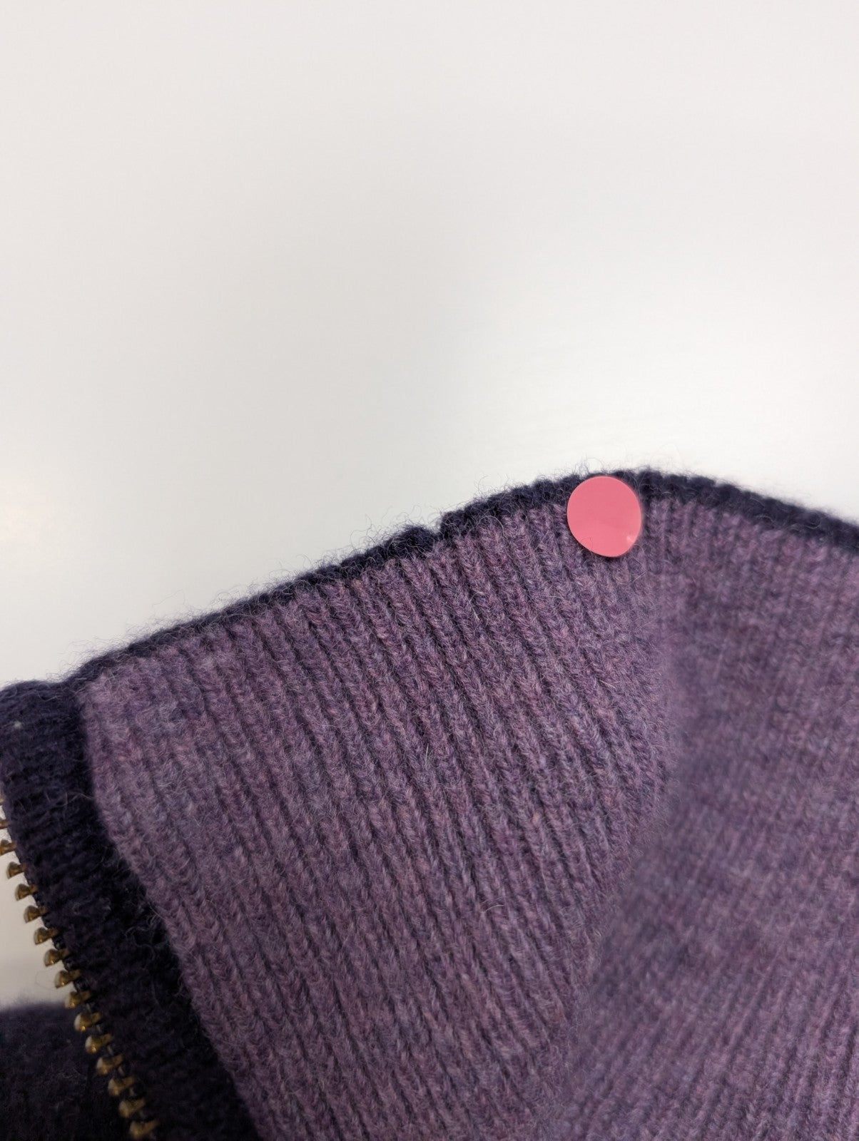 Pull Gant 100% Laine d'Agneau Col Zippé Coudières Femme M