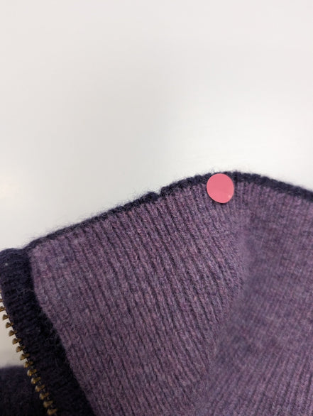 Pull Gant 100% Laine d'Agneau Col Zippé Coudières Femme M