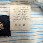 Chemise Towncraft Made in USA M Bleu Rayures Manches Courtes 2 Poches