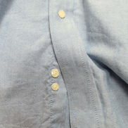 Chemise Chaps Oxford Bleu Clair Coton Manches Longues Taille L
