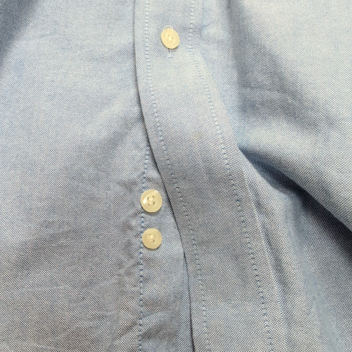 Chemise Chaps Oxford Bleu Clair Coton Manches Longues Taille L