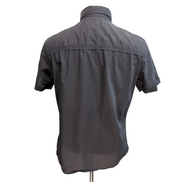 Chemise Rock & Republic M marron rayures manches courtes 100% coton