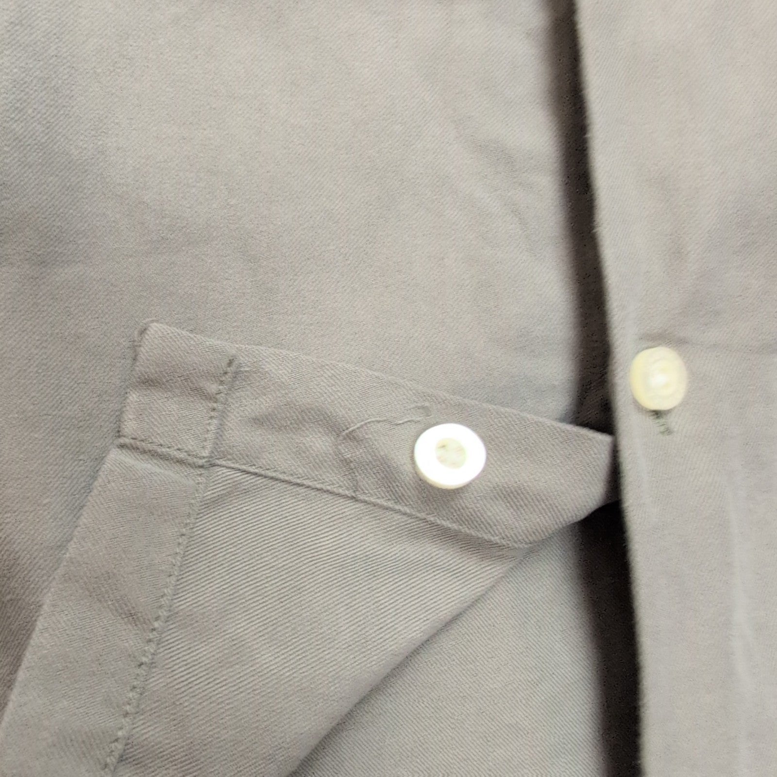 Chemise Nautica M Kaki Unie Logo Ton sur Ton Rayonne Coton Manches Courtes