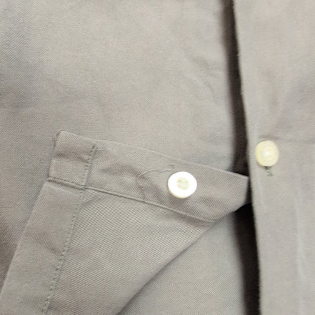Chemise Nautica M Kaki Unie Logo Ton sur Ton Rayonne Coton Manches Courtes