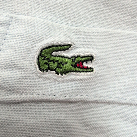Chemise Lacoste 42 L Bleu Clair Regular Fit Logo Vert Coton manches longues