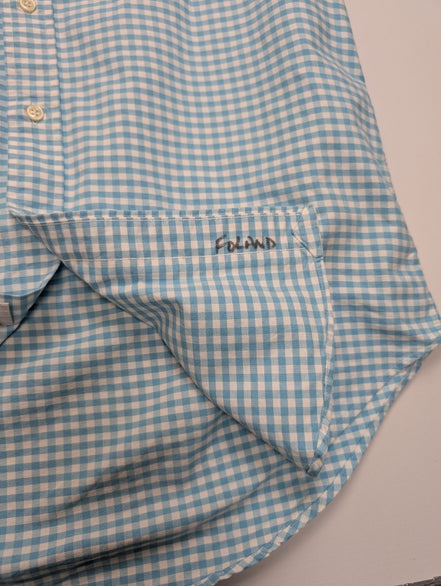 Chemise Ralph Lauren à Petits Carreaux Bleu et Blanc Taille M Classic Fit