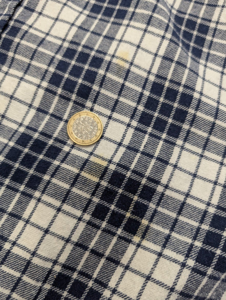 Chemise Flanelle CHAPS L Bûcheron Bleu Blanc 100% Coton |283S