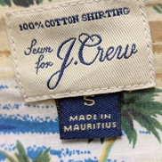 Chemise Hawaïenne J.Crew Coton Bleu Motif Plage & Palmiers - Taille S