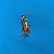 Polo manches courtes Polo Ralph Lauren XL bleu turquoise Pima logo multicolore