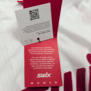 T-shirt Running Femme SWIX Race X Taille L Blanc Rouge Technique Neuf
