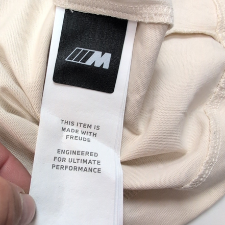 T-shirt BMW Motorsport Taille M Crème Poche Logo Gaufré Neuf Étiquette
