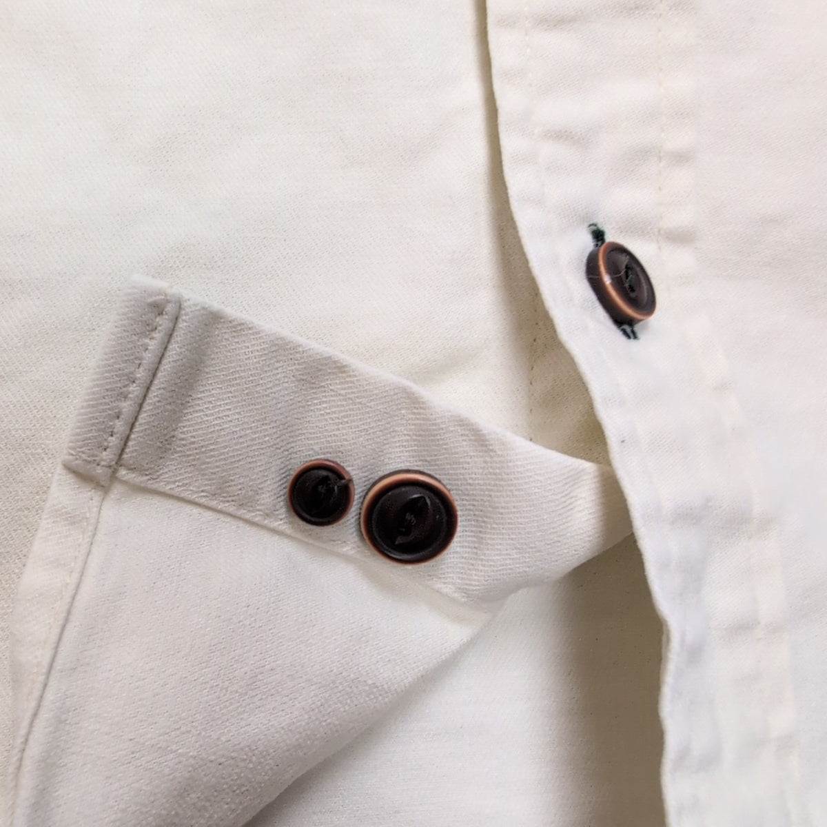 Chemise L.L.Bean XL Tall Écru Tissu Épais Vintage 2 Poches manches longues