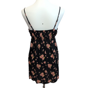 Robe d'été Femme XS Noire Fleurie Rayonne Bretelles Réglables Bohème