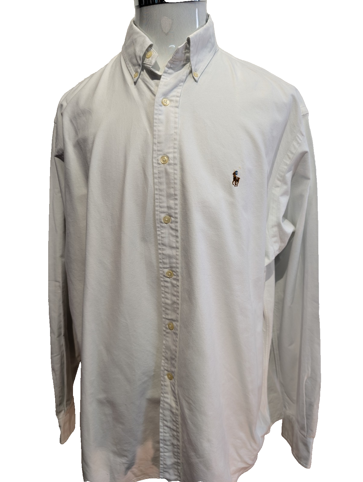 Chemise Polo Ralph Lauren Shirt Yarmouth XL XXL Oxford Blanche Logo Button Down