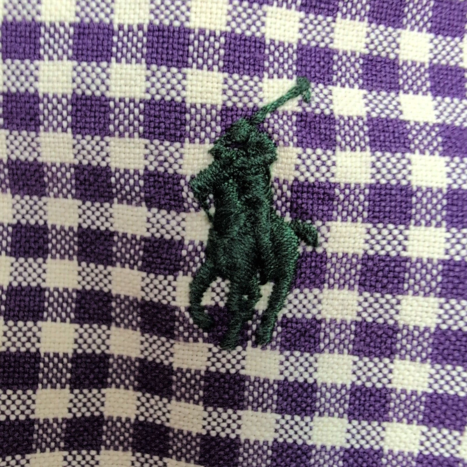 Chemise Ralph Lauren Custom Fit M Violet Carreaux Logo Vert