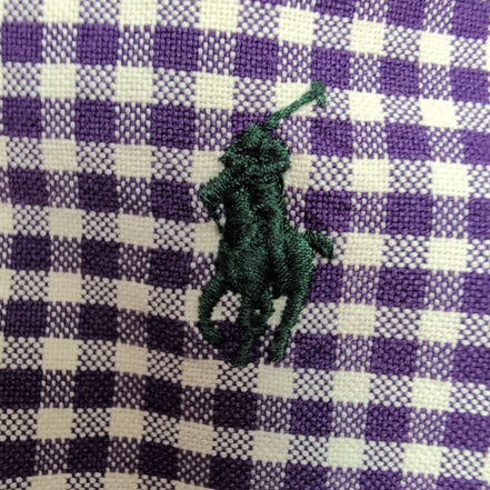 Chemise Ralph Lauren Custom Fit M Violet Carreaux Logo Vert