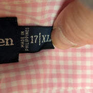 Chemise Polo Ralph Lauren Shirt XL XXL Classic Fit Carreaux Rose Button Down Cot
