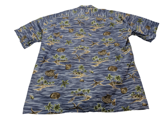 Chemise hawaïenne Campia Moda coquillages manches courtes taille L #627 hawaien