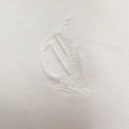 Chemise Nautica vintage col pointe L blanche coton logo brodé rare manches long