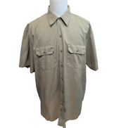 Chemise Dickies XL Beige Workwear Manches Courtes Poche Stylo
