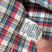 Chemise Ralph Lauren Blake S Carreaux Rouge Bleu Logo Brodé manches longues