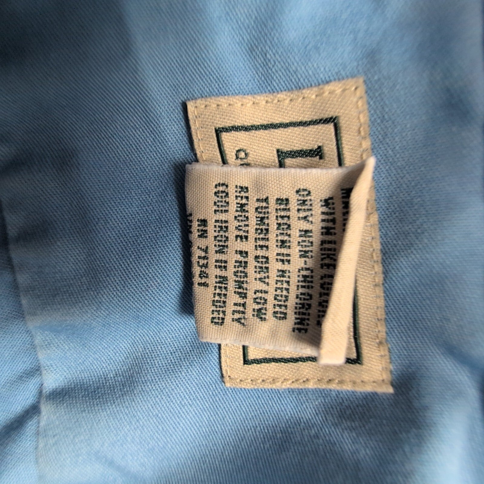 Chemise L.L. Bean bleue unie taille XL #166e