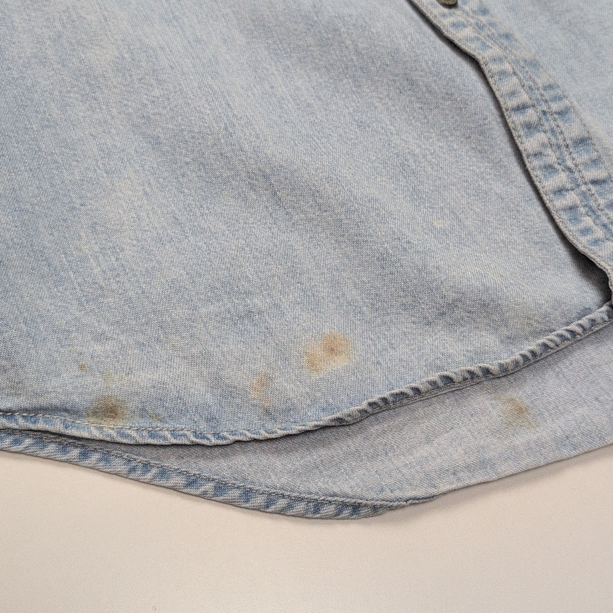 Chemise Levi's XL Jean Bleu 100% Coton 2 Poches Boutons Métal Logo