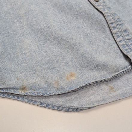 Chemise Levi's XL Jean Bleu 100% Coton 2 Poches Boutons Métal Logo