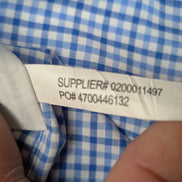 Chemise Polo Ralph Lauren Shirt L Petits Carreaux Bleu Blanc Button Down Logo